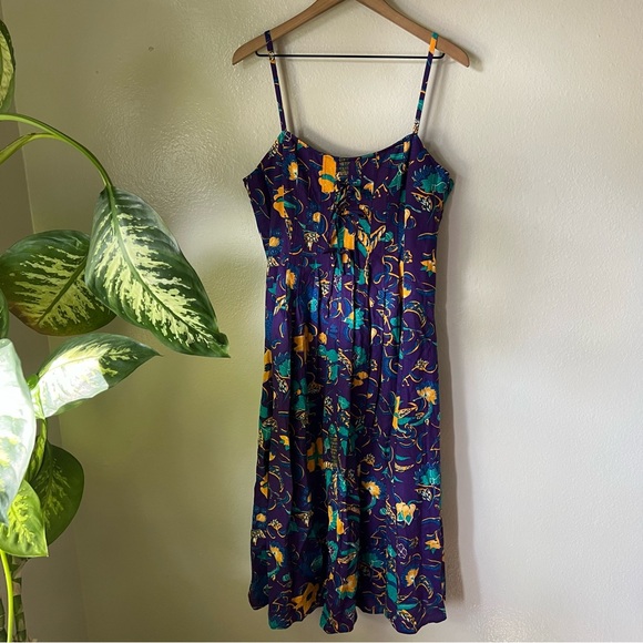 Derek Lam 10 Crosby | Purple Reef Aline Midi Dress - Picture 2 of 8